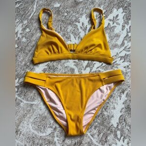 Shade & Shore Yellow Bikini Set